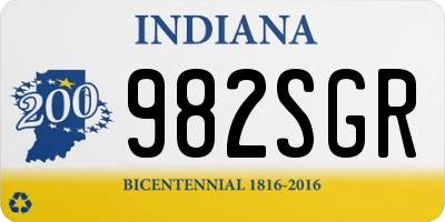 IN license plate 982SGR