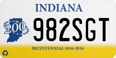 IN license plate 982SGT