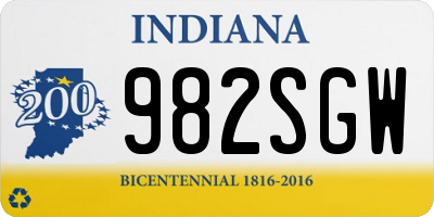 IN license plate 982SGW