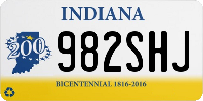 IN license plate 982SHJ