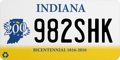 IN license plate 982SHK