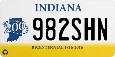 IN license plate 982SHN