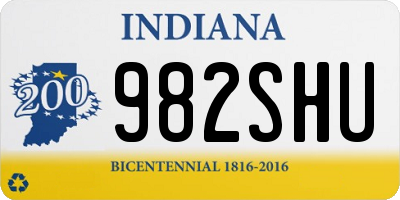 IN license plate 982SHU