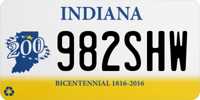 IN license plate 982SHW