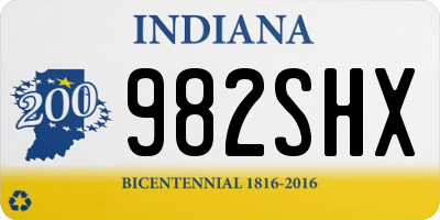 IN license plate 982SHX