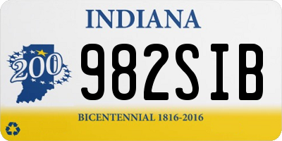 IN license plate 982SIB