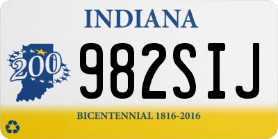 IN license plate 982SIJ