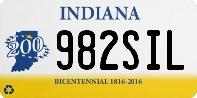 IN license plate 982SIL