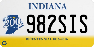 IN license plate 982SIS