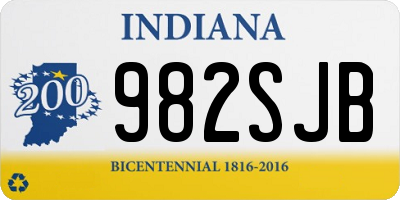 IN license plate 982SJB