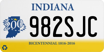 IN license plate 982SJC