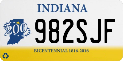 IN license plate 982SJF