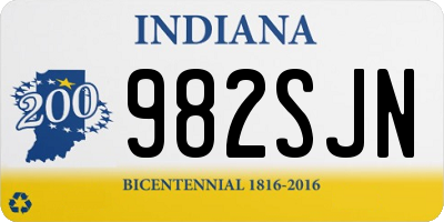 IN license plate 982SJN