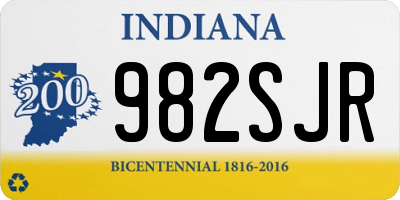 IN license plate 982SJR