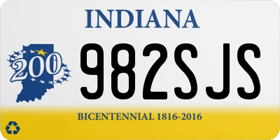 IN license plate 982SJS