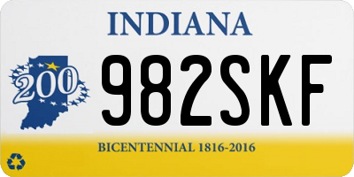 IN license plate 982SKF