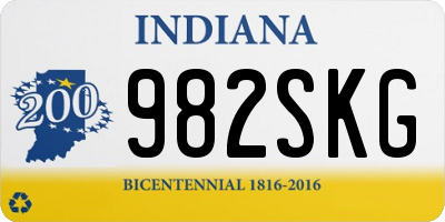 IN license plate 982SKG