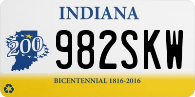 IN license plate 982SKW