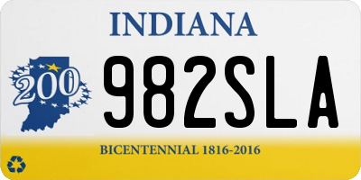 IN license plate 982SLA