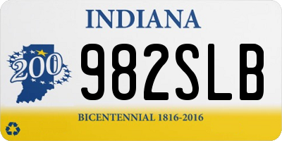 IN license plate 982SLB