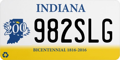 IN license plate 982SLG