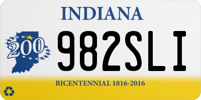 IN license plate 982SLI
