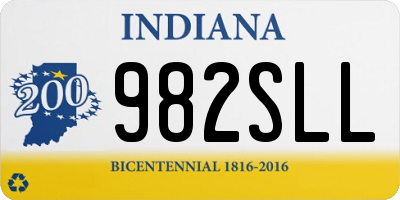 IN license plate 982SLL