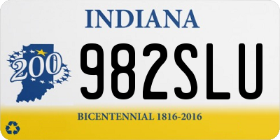 IN license plate 982SLU