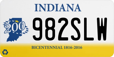 IN license plate 982SLW