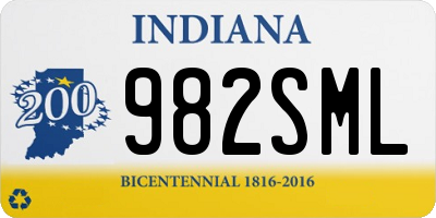 IN license plate 982SML