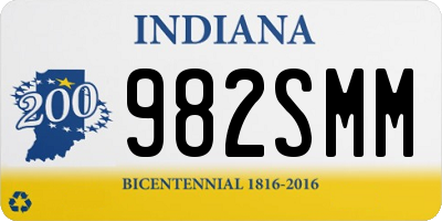 IN license plate 982SMM