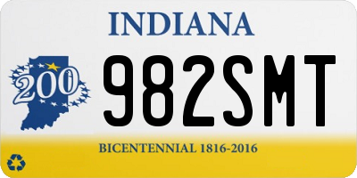 IN license plate 982SMT