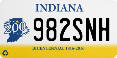 IN license plate 982SNH