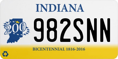 IN license plate 982SNN