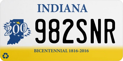 IN license plate 982SNR
