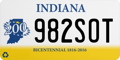 IN license plate 982SOT