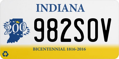 IN license plate 982SOV