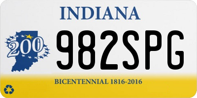 IN license plate 982SPG