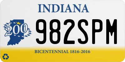 IN license plate 982SPM