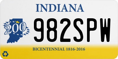 IN license plate 982SPW