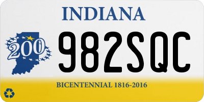IN license plate 982SQC