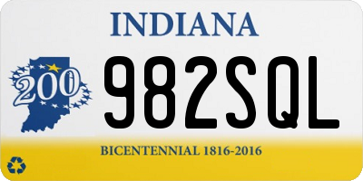 IN license plate 982SQL