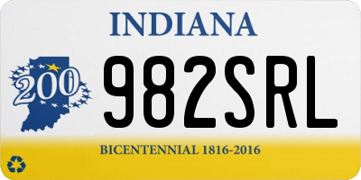 IN license plate 982SRL