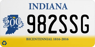 IN license plate 982SSG