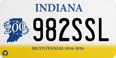 IN license plate 982SSL