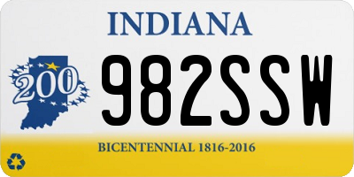 IN license plate 982SSW