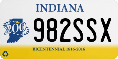 IN license plate 982SSX