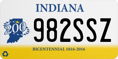 IN license plate 982SSZ