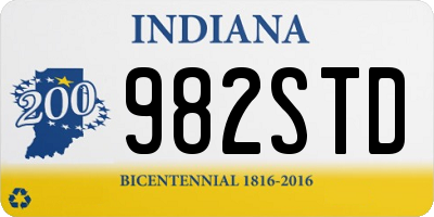 IN license plate 982STD