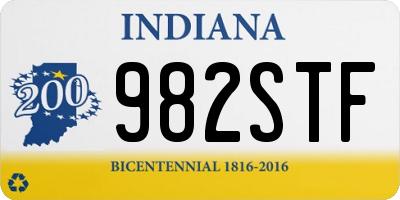 IN license plate 982STF